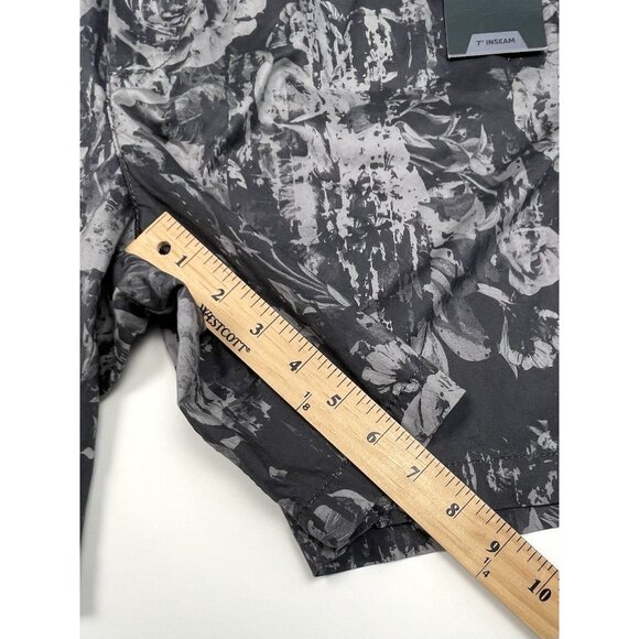 VRST Mens LARGE Monochromatic Floral Grey 7" Easy SHORT Drawstring Waist NWT NEW - Picture 6 of 10